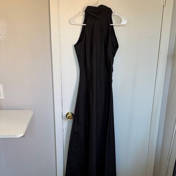 New NWT Azeeza Faye Poplin Halter Midi Dress in Black Size Small - Picture 5 of 9